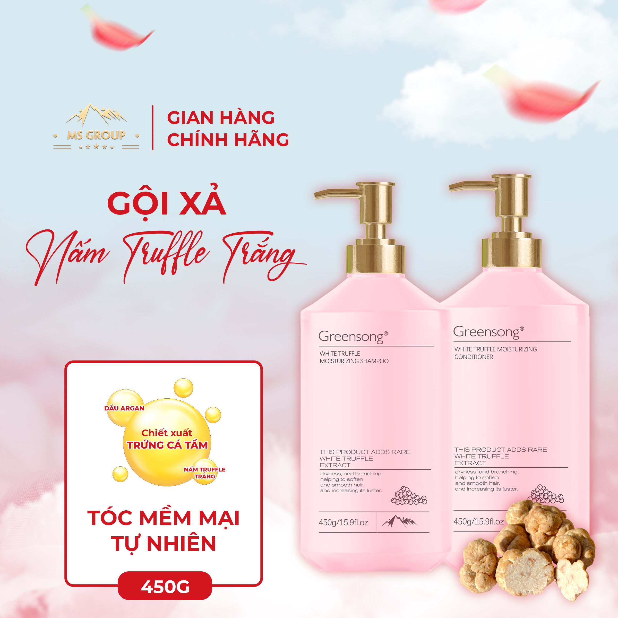 Gội Xả Nấm Truffle Trắng 450g